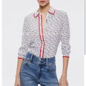 Alice & Olivia X LELE PONS LOVE WILLA BLOUSE